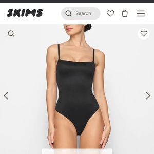 NWT Skims Barely There Scoop Neck Bodysuit Black